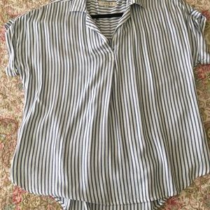 V-neck Casual Short Sleeve Blouse